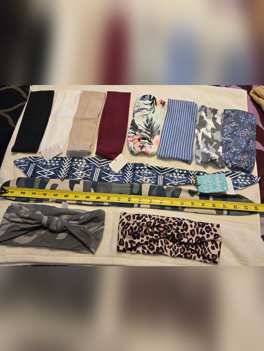 Assorted Patterned & Solid Stretch Headbands - Picture 4 of 9